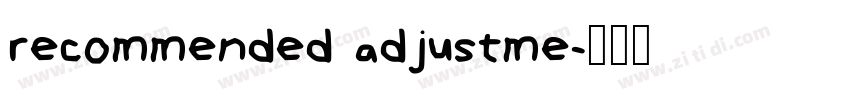 recommended adjustme字体转换